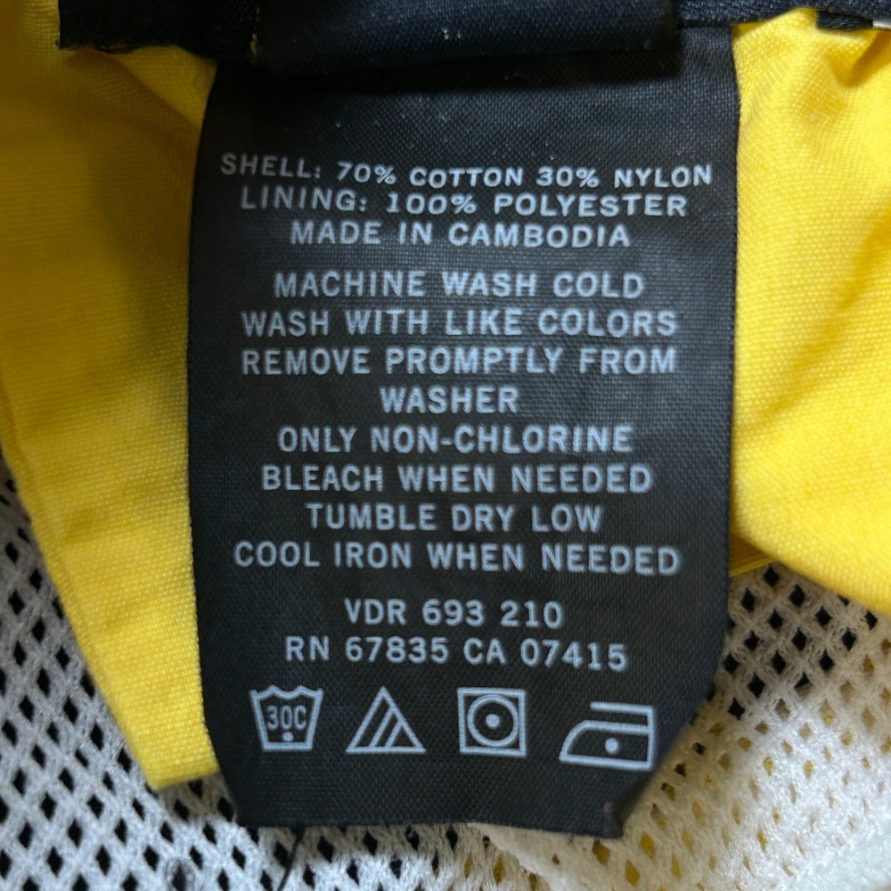 Vintage 90s Nautica Swim Trunks Men Med Yellow Navy Colorblock Cargo Mesh Lined - Picture 5 of 10